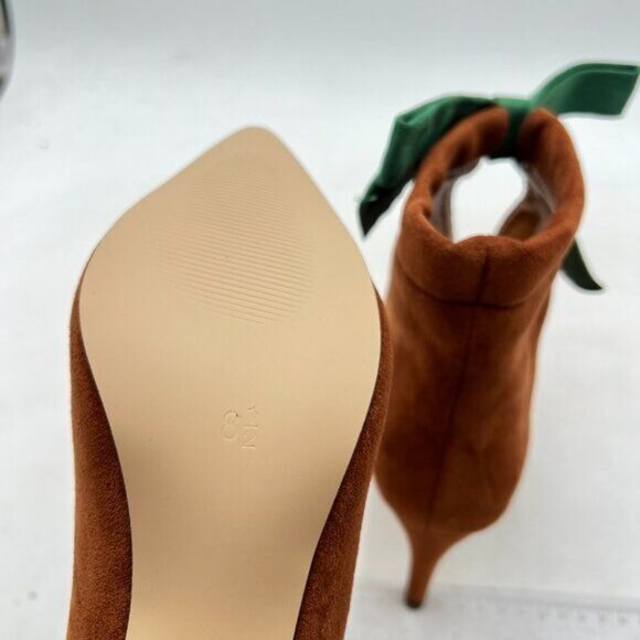 XYD Classical Pointed Toe Ankle Booties Low Kitten Heels Graceful Boots Brown - Picture 6 of 8